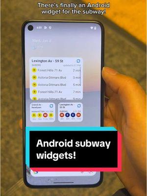 Android users, we finally added widgets!! Thank you for your patience 🙏 #nyc #mta #nycsubway #transit #subway #train #newyork #androidtips #lifehacks #commute 