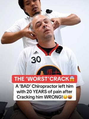 20 Year Neck Pain ’HEALED’ by Chiropractor‼️😱 #chiropractor #adjustment #chiropractic 