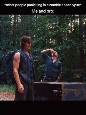 Just goofing around🤪 #twd #rickanddaryl #funny #meandbro #twdmemes #relatable #twdedit #rickgrimes #daryldixon #rickgrimesmeme #comedy #real #edit #goofy #millarddg 