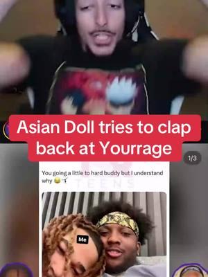 Asian Doll responds to Yourrage after his comments about the situation with Streamer Plaqueboy Max and Rapper Lil Tjay #asiandoll #liltjay #yourrage #plaqueboymax #viral #fyp #foryou 