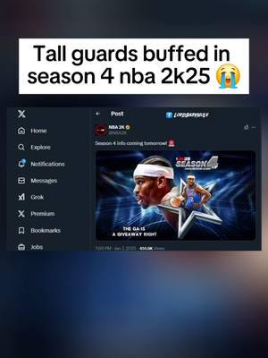 Tall guards buffed in season 4 nba 2k25 😭 #fypシ #mikewang #2k #xyzbca #viral #trending #2k25nextgen #basketball #nba2k25 #nba2k #nba2k25nextgen #mikewang2k #2k25builds #2k25gameplay #swante #zswantzybaby 