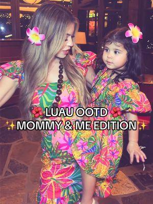 Not to toot our own horn but our luau outfits are to die for 🌺✨🤭 #aulaniluau #aulanidisneyresort #aulani #mommyandme #mommyandmeoutfits @Disney Parks #hawaiioutfits 