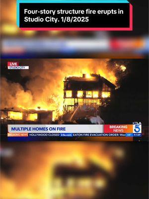 A four-story residence erupted in flames in Studio City on Wednesday night, and crews are fighting to keep the flames from spreading. Details: KTLA.com KTLA 5 News - Keeping Southern Californians informed since 1947. #ktla #sunsetfire #Fire #live #now #californiafires #fyp #fyp #viralnews 