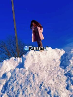 Jugando con la nieve ⛄️🥶⛄️ #kansassnowstorm #kansassnow #snowstorm #kansas #winter #blizzard #fyp