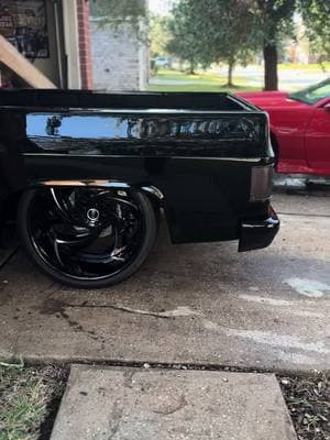 Black on black c10 truck 😎#383stroker #gearhead #shitboxnation #carburetor #holleycarburetor 