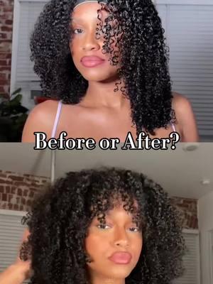 Before 🆚 After? Which look do you prefer? 😍👏🏽 Glueless Bleached Afro Curly 18” wig #linkinbio #vshowhair #wigtok #gluelesswig #afrocurlyhair #newyear2025 #bleached @SHEEN QUEEN 