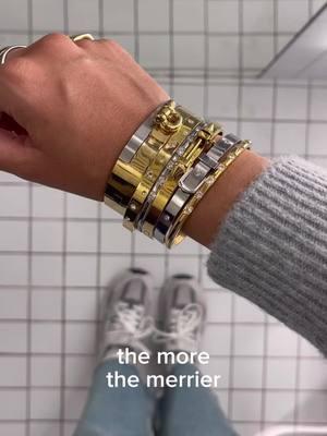 Proof that more is more when it comes to bracelet stacks. #BraceletGoals #StackedStyle #ArmCandy #BoldJewelry #MixAndMatch #TrendingNow #FYP #LuxuryAccessories #TikTokMadeMeBuyIt #BraceletStack #cuffs 