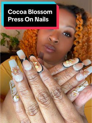 Nail Vesta Winter Collection Press On Nails Cocoa Blossom Set #NailVesta #TikTokShop #pressonnails #skipthesalon #savemoney #fastapplication #SelfCare #manicureathome 