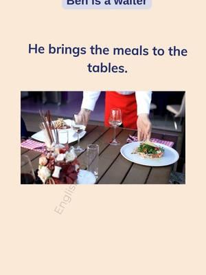 Ben is a waiter #speakingpractice #englishspeaking #speakenglish #learnenglish #learnenglishonline #practiceenglish #englishforbeginners 