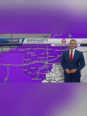 SNOW LIKELY TODAY ❄️ Snow is likely across Oklahoma on Thursday as a winter weather advisory was issued for much of the state. #Oklahoma #Weather #Winter #news #Snow #koco5 #WinterWeather#OklahomaWeather