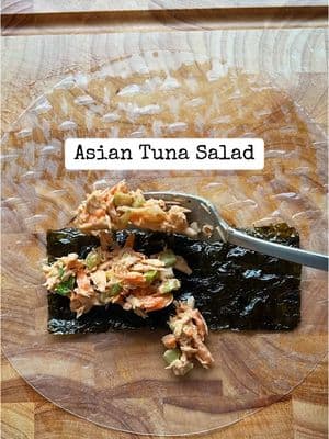 Thank you @saltNpiipa adding this to  the tuna salad recipe rotation. I added a little wasabi at the end & will add some coleslaw mix  next time to stretch it for lunches! 10/10. 👌 #tunasalad #glutenfree #easymeals #healthyrecipes #viralfood #asiantunasalad #seaweedsnack @gimmeseaweed #creatorsearchinsights #springrollrecipe 