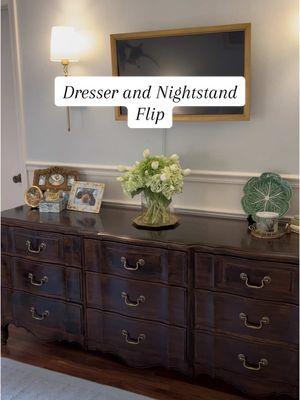 So many questions on my previous video about my dresser! It’s a Facebook marketplace find we finally decided to stain and add new hardware to. We lived with the original style for over a year but then when we decided to update our bedroom a more dark Ralph Lauren-ish look made more sense. We spent almost three months searching for new bedroom furniture but could never really find one we loved so we thought, “let’s just use what we got”! Stain is the color “espresso” but if I were to do it again I may go a tad lighter. And hardware is from Lee Valley which I highly recommend!! #grandmillennialstyle #grandmillennialdecor #southernhomes #traditionalhomes #tradtionalstyle