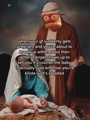 You know Joseph was going through it  #christmas #jesus #pepethekingprawn #memesforjesus #church #meme #christiantiktok #christianmemes #christiantok 