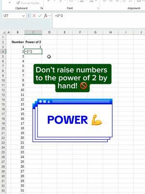 POWER in Excel‼️ #cheatsheets #excel #exceltips #googlesheets #spreadsheet #tutorial 