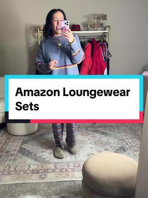 I’ll be living in these until further notice ✌🏽 Of course they will be shared on my Amazon storefront! Follow @amandareederblog for more size 12 | midsize affordable fashion finds!  #midsizefashion #midsizeamazonfashion #size12 #loungewearsets  casual outfits, winter outfit ideas, midsize fashion finds 