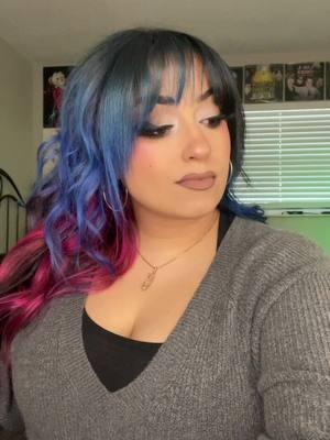 Need a little change 💙 #haircolor #overtone #blue #scottpilgrim #ramonaflowers #makeup #cosplay 