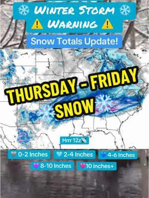 Winter Storm Warnings from Texas to Kentucky! A lot of the Ohio Valley will also see snow! #snow #texas #texassnow #snowstorm #blizzard #winterstormwarning #snowtotals #howmuchsnow #ohiosnow #kentuckysnow #winterstorm #weather #snowoutlook #winter #upcomingsnow 