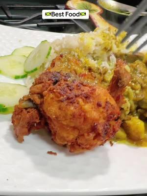 Baddest Curry Goat & Fried Chicken With Rice & Peas🇯🇲#🔥🔥🔥🔥🔥🔥🔥🔥🔥🔥 #fypシ #fypシ゚viral #cooking #jamaicantiktok🇯🇲viral #friedchicken #friedchicken #currygoat #foodtiktok #rosalee #viraltiktok 