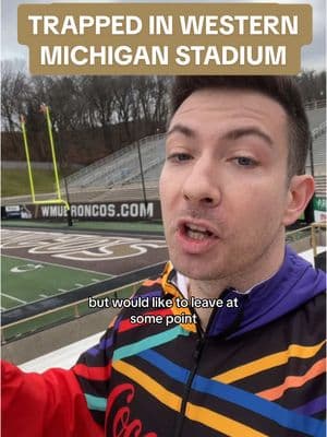 I am trapped in Western Michigan’s football stadium #CollegeFootball #stadium #western #michigan #trapped #wmu #broncos 