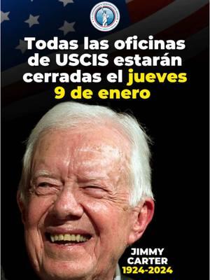 🚨 Todas las oficinas de USCIS estarán cerradas el jueves 9 de enero por el Día Nacional de Luto del ex presidente James Earl Carter Jr. USCIS reprogramará automáticamente todas las citas biométricas programadas para el 9 de enero y los solicitantes recibirán un aviso de nueva cita dentro de las siguientes semanas. ¡Mas informacion! 🗃️Gestión Migratoria RP LLC 👩🏼‍💼Rosmery Perez 📲WhatsApp: (954) 5056698 📧 gestionmigratoriarp@gmail.com 💻También revisa el link en nuestra Bio ✅Somos Preparadores de Formas de Inmigración. ⚠️No somos Abogados en USA. . #permisodetrabajo #parole #asilo #asilopolitico #frontera #venezolanos #visa #estadosunidos #inmigrantesenusa #inmigrantes #ilegal #tramites #tramitesmigratorios #migración #migracionvenezolana #latinos #latinoamerica #usa #uscis #corte #trabajo #gestion #gestionmigratoria #ajustecubano #permisodetrabajo #FOIA