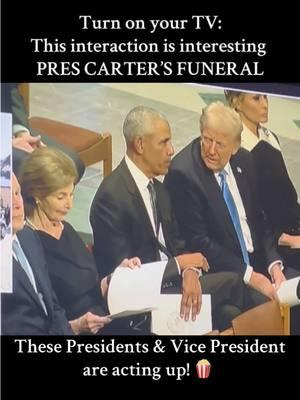 Get to the #funeral! Turn the TV on!! The #POTUS #Presidents #vicepresident are serving face and looks to each other! #bodylanguage #trumpsupporters #trump #obama #bush #harris #biden #clinton #fypシ #viraltiktok #politics #politicstiktok #presidentaldebate #unitedstates 