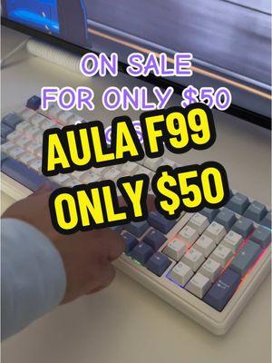 HALF OFF RN#tiktokshopfinds #creamykeyboardasmr #aula #aulakeyboard #techtok #aulaf99 #TikTokShop #typetest #handcam #99percentkeyboard #fullsizekeyboard #keyboardnumpad #smartaxis #affordabletech #keyboardsoundtest #keyboardknob #asmr #creamykeyboards #hotswapkeyboard #trimodekeyboard 