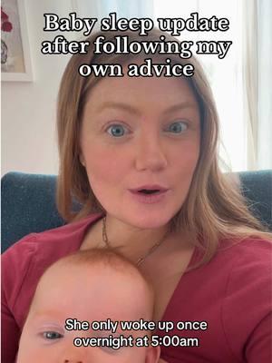 Feeling sooo much better after a good night of sleep #babysleep #infantsleep #baby #babytok #momtok #safesleep #momtok  How to sleep train a baby Moms supporting moms Advice for new moms