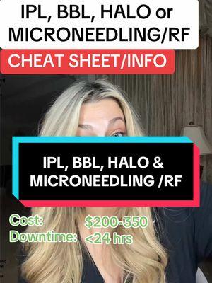 Recirculating this as a refresher on some of the most popular medical, spa office procedures, such as IPL, BBL, micro, needling, radio, frequency, and the halo laser. #ipl #bbl #morpheus #lutronic #microneedling #microneedlingtreatment #halolaser #morpheus #microneedlingrf #medspatreatment #morpheus8 