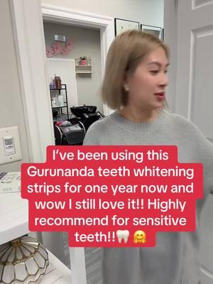 I’ve been using this Gurunanda teeth whitening strips for one year now and wow I still love it!! Highly recommend for sensitive teeth!!🦷 🤗#whiteteeth #teethcare #teethwhiteningstrips #gurunanda #gurunandawhiteningstrips #fyp #foryoupage #goviral #tiktokmademebuyit #TikTokShop @Puneet Nanda bridge the gap 