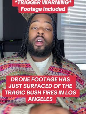 DRONE FOOTAGE HAS JUST SURFACED OF THE TRAGIC BUSH FIRES IN LOS ANGELES #losangelesfire #losangeles #bushfire #california #losangelescalifornia #foryouu #fypage #greenscreenvideo 