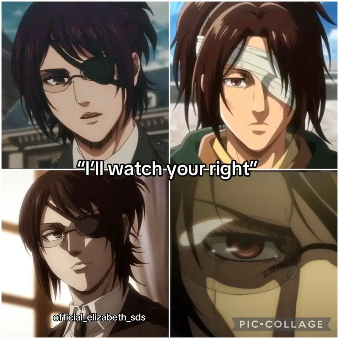 “Keep watching us” I CANNOT  they’ll watch each others blind spots😭  #anime #fyp #aot #hangeandlevi #hange #levi #oneeye #3eyes #titanlover #zoehange #leviackerman #igotyourback #attackontitan #icant #fyp 