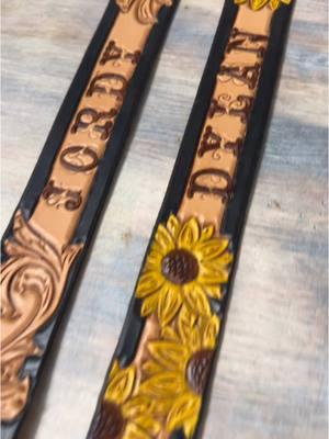 !!Kids Belts!!  #tiktok #fyp #belts #leather #leatherworking #sunflowers 