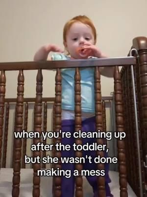 she acts like shes got a quota to meet #toddlerlife #kidsbelike #sahm #sahmsoftiktok #messmaker #18months 