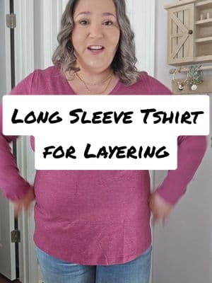 sometimes you need a basic long sleeve tshirt for layering! #OOTD #comfyoutfits #womensshirt #winteroutfit 