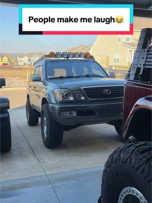 Replying to @EazyE very entertaining, thank you guys!  #cartok #builtdifferentgarage #offroad #lexus #custom #carsontiktok #lx470 #toyota #100series #landcruiser #pickuptruck #funny 