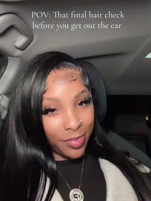 Your hair would be all over the place and nobody would say nun! Gots to check myself babesss 🙂‍↕️ • • • #wigtok #hairtiktok #sidepart #jetblackhair #carchronicles #braidedsidepart #wigstyles 