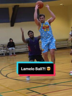 Just out there freestyling 🤣 Who else is adding this pass to their bag? 🔥  #foryoupage #basketball #NBA #lameloball #troll #dime 