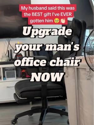 Literally in this chair 95% of the time (either working or gaming) - I'm SO happy he loves it ❤️ @Dowinx #officechair #recliningchair #dowinx #giftsforhim #tiktokmademebuyit 