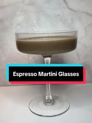 Martinis just taste better when they are in the right glasses! #espressomartini #martiniglass #giftsforher  #cocktailglass #glassware #baraccessories #espressomartini #martini #cocktail #giftguide #kitchenware 