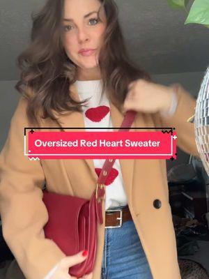 Oversized Heart Sweater! Chunky & Soft ❤️ #heartsweater #valentinessweater #oversizedsweater #oversizedheartsweater #ValentinesDay #valentinesoutfit #redheartsweater #tiktokshopjumpstart #fashionlookbook #TikTokShopLoveAtFirstFind  #tiktokshopjumpstartsale   #newyearnewaura #mademyyear #midsize #midsizefashion 