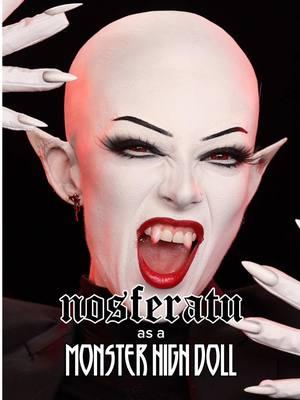 Count Orlok from Nosferatu as a @Monster High doll 🧛🏻🩸🥀 have you seen the new movie yet?? products (if gifted then marked w/ ***): brow blocking & bald cap tutorials on my page @DoorDash saved the day! @e.l.f. Cosmetics power grip primer @KryolanOfficial glatzan bald cap & tv paint stick in 070 @KimChi Chic Beauty the most concealer in solid white (code piperartistry for $$$ off) @RCMA Makeup no color powder @PLOUISE eyeshadow base in 00 & badda black *** @Blend Bunny Cosmetics blends palette @ColourPop Cosmetics blowin' smoke palette  @Mehron Makeup paradise glitter in black *** @NYX Professional Makeup jumbo eye pencil in milk, epic ink liner in black & glitter primer @DanessaMyricksBeauty colorfix nudes to color correct & matte primary red for the lip *** @Lancôme lash idôle mascara @EldoraFalseEyelashes in B804 *** @PinkyParadise lenses in super bright red *** @Amazon earrings, gloves, vampire teeth, & elf ears #piperartistry #creativemakeup #monsterhigh #monsterhighdolls #nosferatu #countorlok #vampire #vampiremakeup 