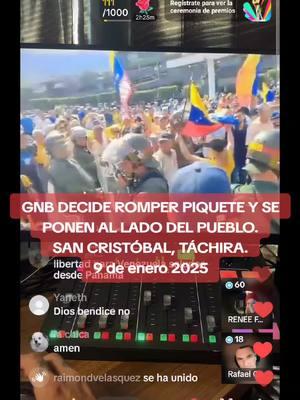 Sucedió hoy 9/01/2025 11:30 AM mientras estabamos en un Live @Joseperezv24 @RENEE FRIEDBERG_1 y mi persona #SanCristobal #Tachira #gochosporelmundo #venezolanosporelmundo #venezolanos #tachirenses #tiktokvenezuela #venezuelatiktok #mariacorinamachado #edmundogonzalez #edmundogonzalezurrutia #yacasivenezuela 