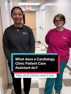 Learn about the important work patient care assistants do in the cardiology clinic!  #HospitalTikToks #FYP #NationwideKids #PatientCareAssistant 