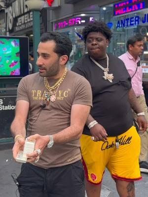 Two summers ago trying to hand out gold with @BigXthaPlug in the Diamond District.  64 W 47th Street or TraxNYC.com #TraxNYC #BigXthaPlug #Gold #Giveaway