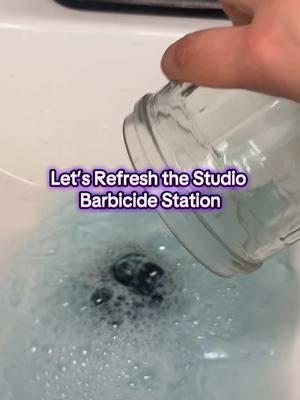 Sanitation station refresh #nailtechasmr #asmrnailtech #asmrnails #beginnernailtechs #barbicideinstructions 