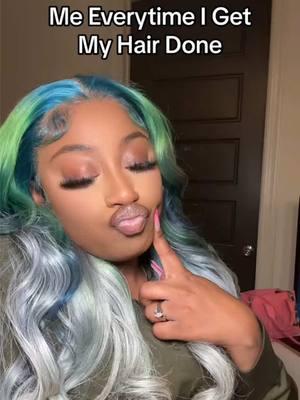 One said My Favorite Colors I Did Out The Many 😩🥰 #wigtok #wiginfluencer #wigcoloring 