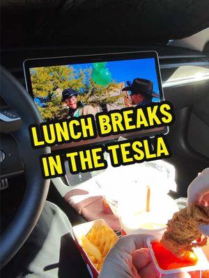 Lunch breaks in the Tesla are a game changer. @Chick-fil-A @Dude Perfect #tesla #model3 #teslamodel3 #teslamodel3performance #chickfila #dudeperfect #lunchbreak #fyp #foryourpage #ev #electriccar #electricvehicle #youtube 