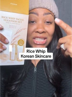 Korean skincare from rice! So smooth and gentle! #koreanskincare #ricewhip #ricewhipfacialcleanserset #skincare #skincareset #riceskincare 