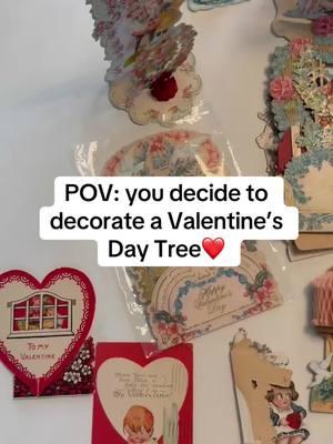 My 2025 Valentine’s Day Tree is done and she cute!! I co templates decorating our 7.5’ tree from Christmas but the thought was just too overwhelming honestly, so I opted for this little tabletop tree instead! I think it turned out super cute with all of these vintage valentines, including a few that were given to my grandfather 😭🥰 Do you decorate for Valentine’s Day? . . . #ValentinesDay #ValentinesDayTree #ValentinesTree #ChristmasTree #WinterDecor #ValentinesDayDecor #ValentinesDecor #DayOfLove #DiningroomDecor #TabletopTree #DecorateWithMe #EasyDecor #EasyDecorations #EasyValentine’sDayDecorations #DIYHomedecor #HomeDecor #DIY #homedesigninspiration #homedecorating #vintagevalentines #vintagedecor #vintagehome #vintagehomedecor #transitionaldesign #transitionaldecor