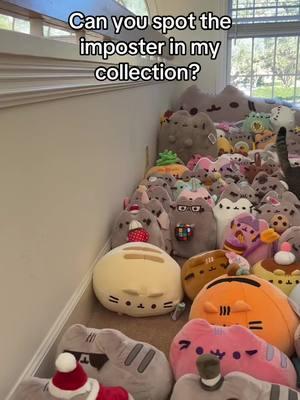 Hmm I wonder who it is #pusheen #plush #plushies #plushiesoftiktok #cat #cats #kawaii #cute #adorable #impostor #kitty #kittycat #squish #squishy #squishmallows #fyp #collection 